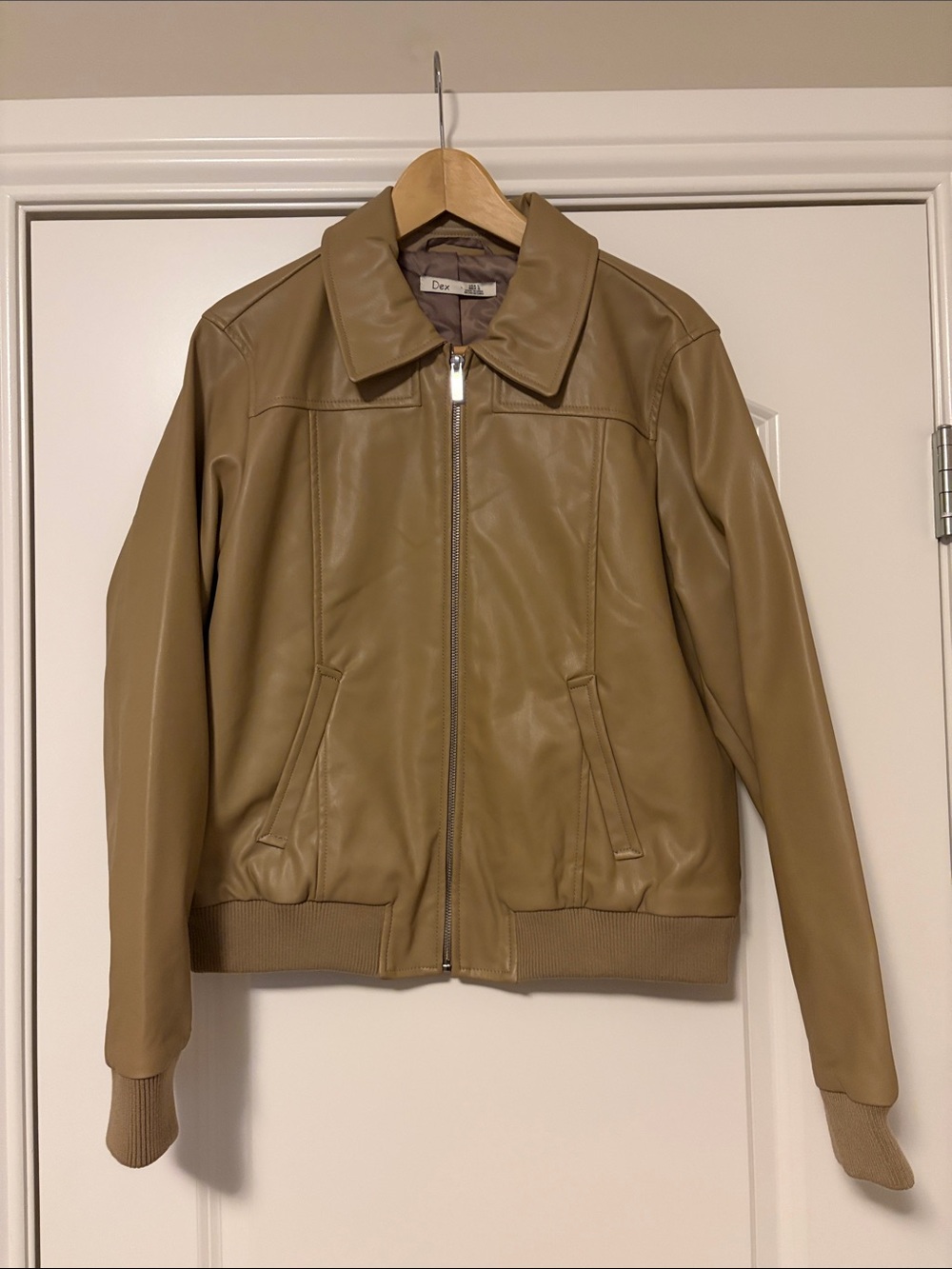 Dex pleather bomber jacket